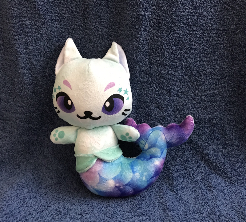 Mermaid cat plush