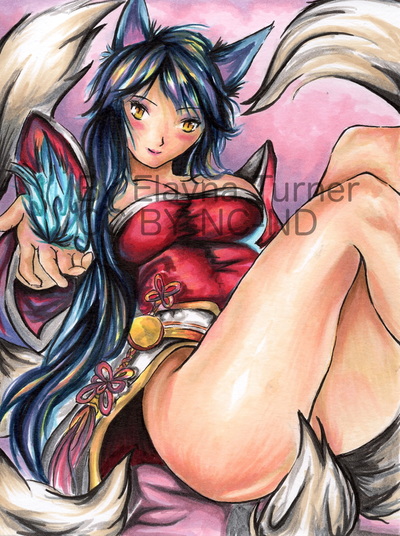 Ahri from League of Legends drawing