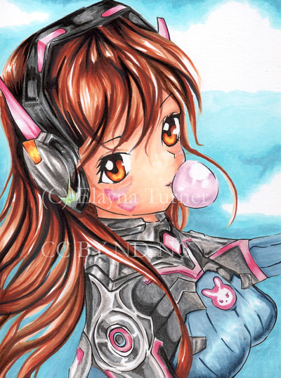 D.Va drawing from Overwatch