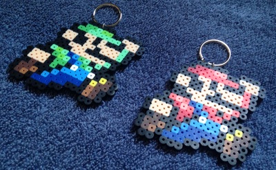 Mario and Luigi keychains